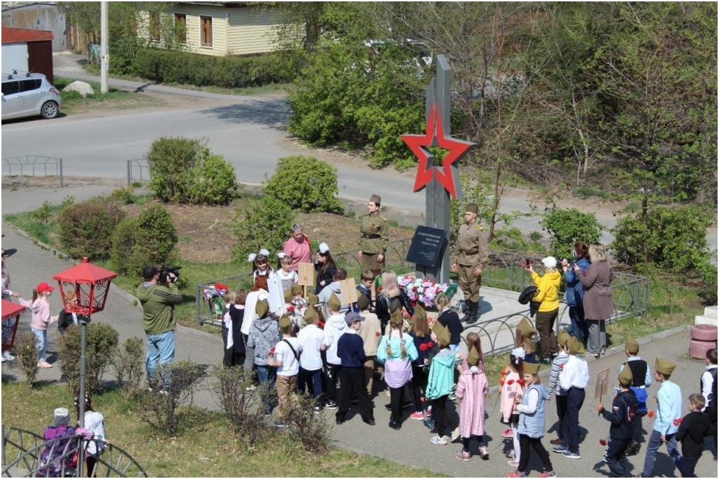 Репортаж Первого городского телеканала I Омск о Дне Победы, прошедшем в микрорайоне Береговой 